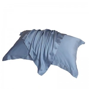 Fabbrica Novu Disegnu Vendita Calda Decorazioni di Casa OEM 100 Poly Satin Pillowcase culore grisgiu